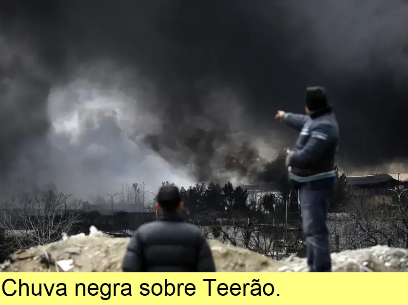 Chuva negra sobre Teerão.