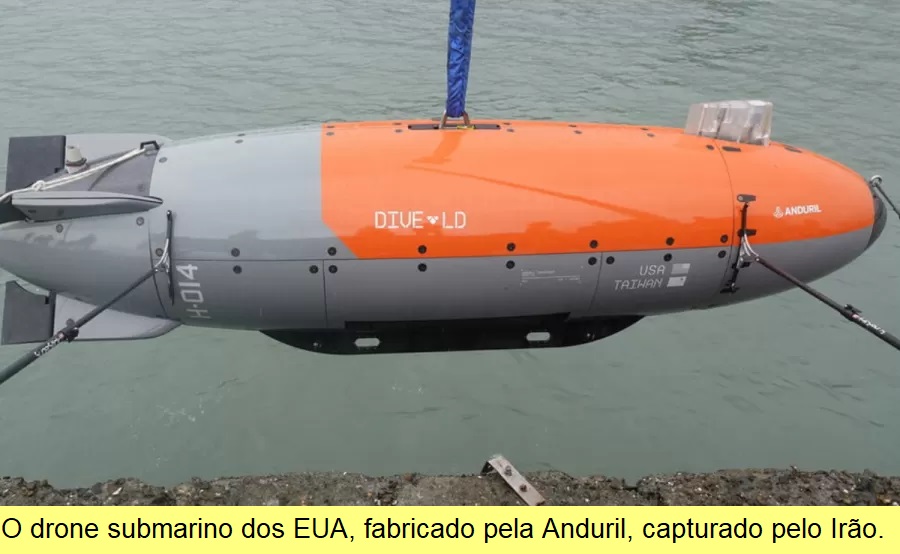 O drone submarino dos EUA capturado pelo Irão.