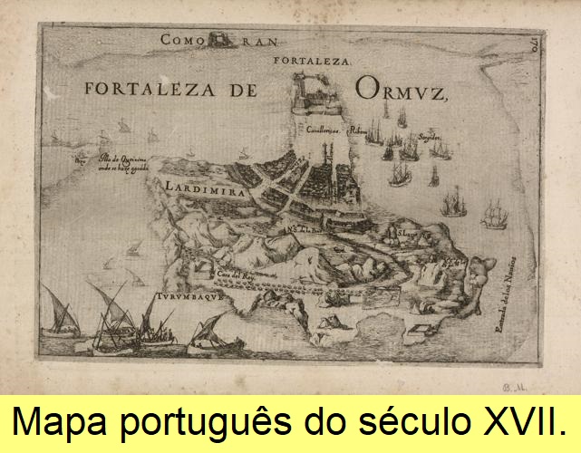 Mapa português do século XVII.