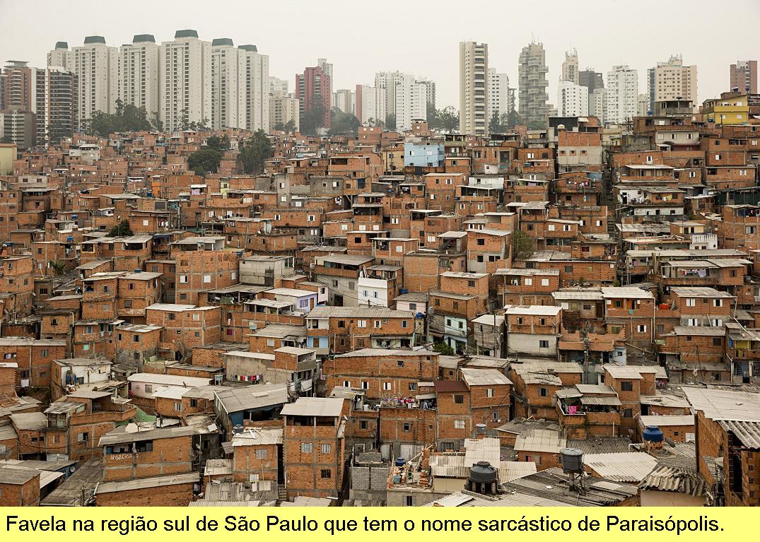 Favela de Parais�polis, em S.Paulo.