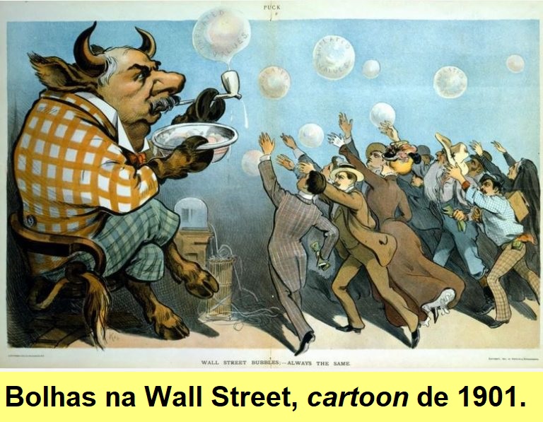 Bolhas na Wall Street.