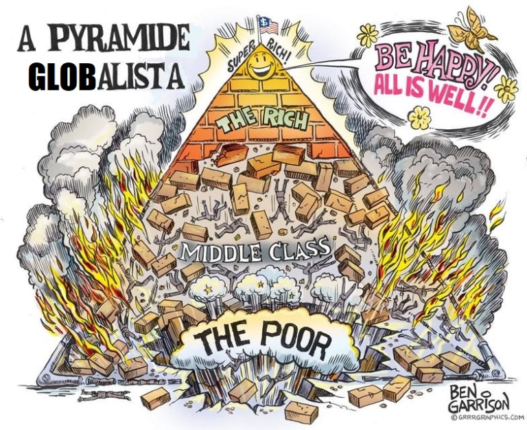 Piramide, cartoon de Ben Garrison.