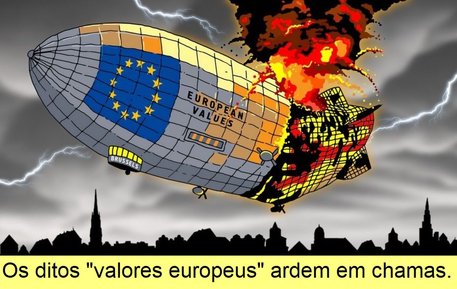Valores europeus em chamas.