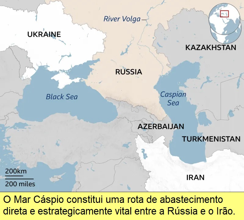 Países ribeirinhos do Cáspio.