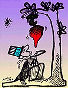 Cartoon cubano. Clique na imagem para aceder ao s�tio cubano anti-ALCA .