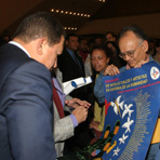 O Presidente Chavez foi uma presen�a constante no Encontro.