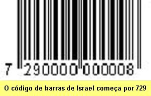 C�digo de barras de Israel.