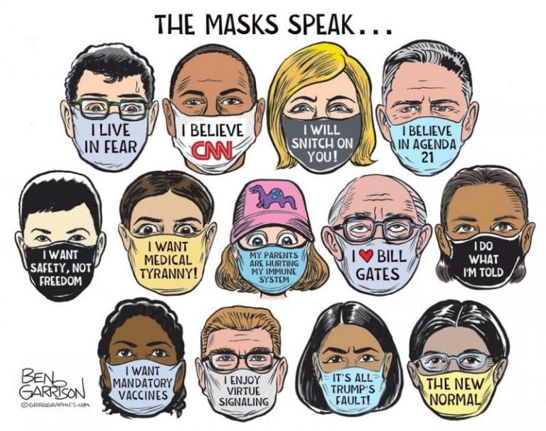 Máscaras, cartoon de Ben Garrison.