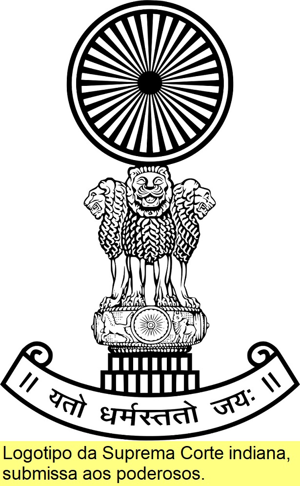 Logo da Suprema Corte indiana.