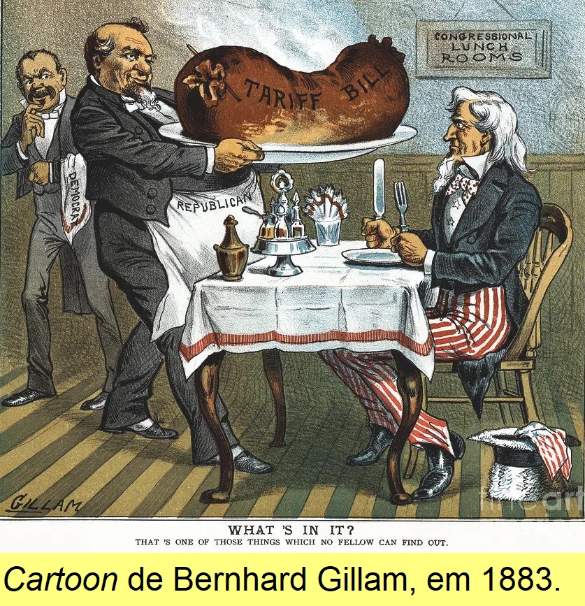 Cartoon de Bernhard Gillam, 1883.