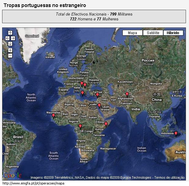 Tropas portuguesas no estrangeiro.