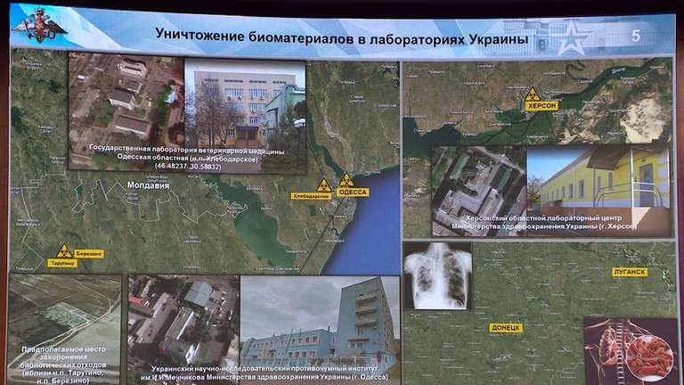 Laboratórios militares na Ucrânia.