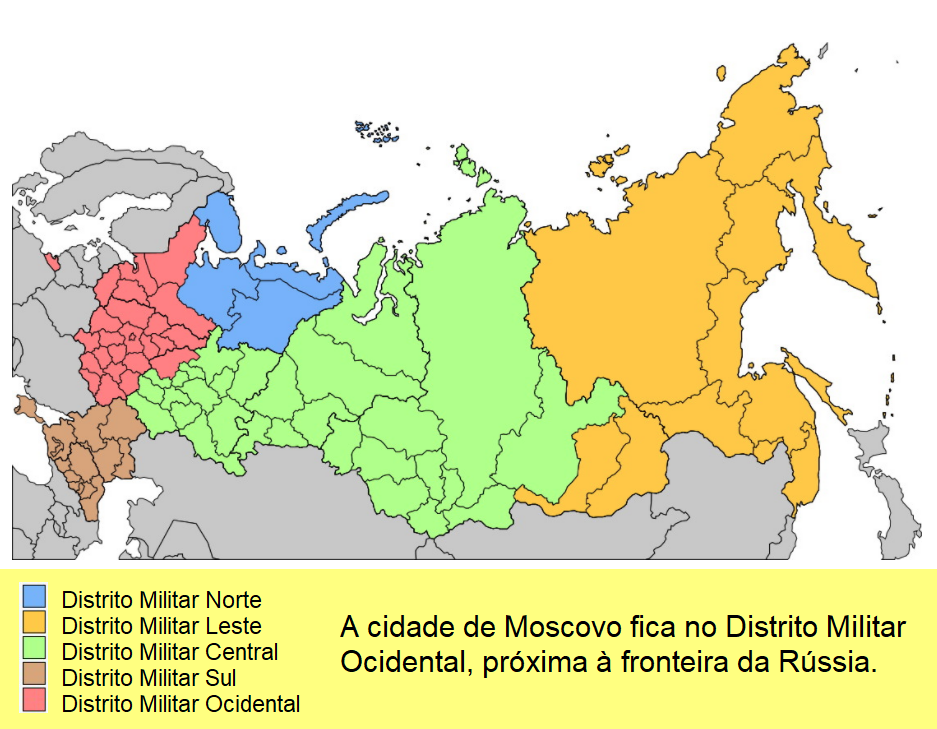 Distritos militares da Rússia.