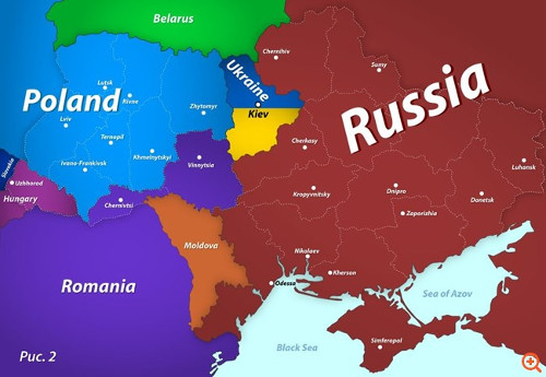 Futuro mapa da Ucrânia.