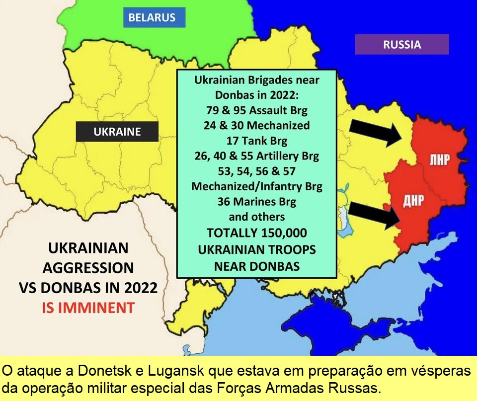 O ataque que estava em preparação contra Donetsk e Lugansk.