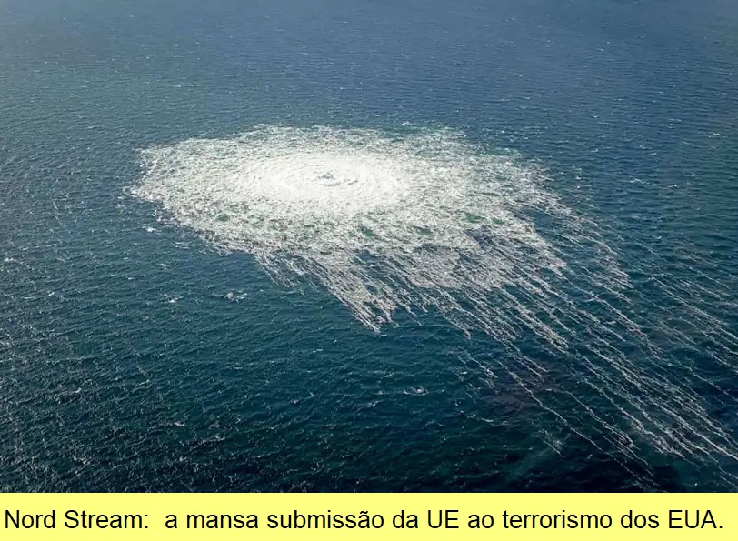 Local da explosão do Nord Stream.