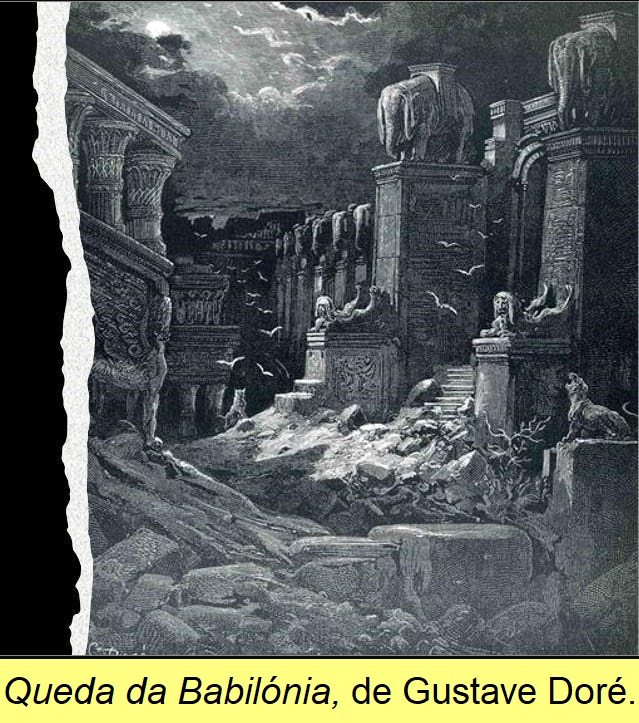 Queda da Babilónia, de Gustave Doré.