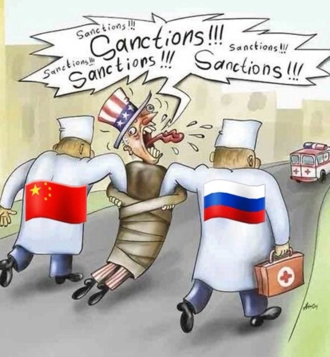 Sanções, cartoon.