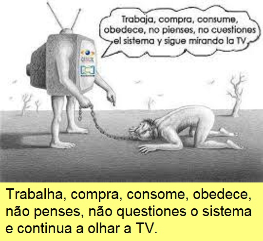 TV, cartoon, autor desconhecido.