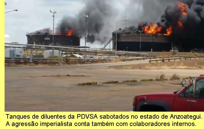 Tanques da PDVSA sabotados.